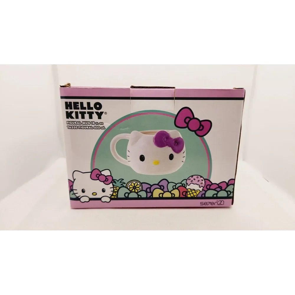 Hello Kitty 18‎ oz Ceramic Mug Hello Kitty Shaped Cup With Bow